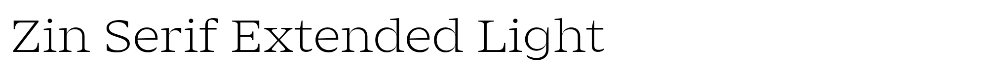 Zin Serif Extended Light image
